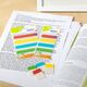 Index plastic transparent, 38x76 mm, 4 culori x 20 file/set, STICK'N-[2]