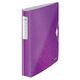 Caiet mecanic A4, 4 inele 30 mm, mov, Active SoftClick LEITZ WOW, Culoare: Mov-