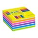 Cub notite autoadeziv, 76x76 mm, 400 file neon, STICK'N Rainbow-