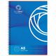 Caiet cu spira A5, 70 file, 70g/mp, coperta carton, dictando, BLUERING, Liniatura: Dictando-