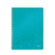 Caiet cu spirala A4, 80 file, matematica, turcoaz, LEITZ WOW, Culoare: Turcoaz-