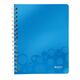 Caiet cu spirala A5, 80 file, matematica, albastru, LEITZ WOW, Culoare: Albastru-