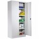Dulap metalic cu usi batante, 4 polite, 92x42x195 cm, gri, CEHA-