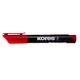Marker permanent, varf rotund 3mm, rosu, KORES, Culoare: Rosu-[2]
