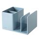 Suport accesorii birou, 2 compartimente + 2 separatoare, albastru, NUSIGN DELI-