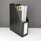 Suport vertical pentru cataloage, A4, carton laminat, 90mm, negru, D.RECT, Culoare: Negru-[3]