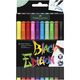 Carioci cu varf pensula, 10 culori/set, Black Edition FABER-CASTELL-