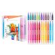 Carioci pensula cu doua capete, 24 culori/set, DELI-[2]