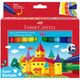 Carioci superlavabile, 24 culori/set, Jumbo FABER-CASTELL-