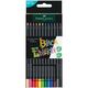Creioane colorate 12 buc/set Black Edition FABER-CASTELL-