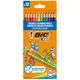 Creioane colorate cu radiera, 12 culori/set, Evolutions Illusion BIC-