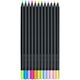 Creioane colorate pastel si neon, 12 buc/set, Black Edition FABER-CASTELL-[2]