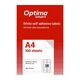Etichete autoadezive albe, 16/A4, 105x37mm, 100 coli/top, OPTIMA-