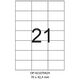 Etichete autoadezive albe, 21/A4, 70x42.4mm, 100 coli/top, OPTIMA-[2]