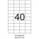 Etichete autoadezive albe, 40/A4, 52.5x29.7mm, 100 coli/top, OPTIMA-[2]
