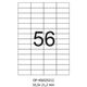 Etichete autoadezive albe, 56/A4, 52.5x21.2mm, 100 coli/top, OPTIMA-[2]
