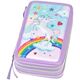 Penar echipat cu 44 piese, 3 fermoare, unicorn, FABER-CASTELL-