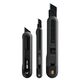 Set 3 cuttere, negru, DELI Home Series-