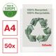 Folii protectie documente, 70 mic, ESSELTE Recycled Maxi, 50 buc/cutie-[3]
