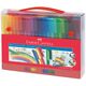 Carioci cu clip 60 culori Connector FABER-CASTELL-