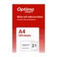 Etichete autoadezive albe, colturi rotunjite, 21/A4, 63.5x38.1mm, 100 coli/top, OPTIMA-