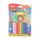 Plastilina 8 culori/set 100g cu 4 forme modelaj, Dough it! DELI-