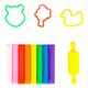 Plastilina 8 culori/set 100g cu 4 forme modelaj, Dough it! DELI-[3]